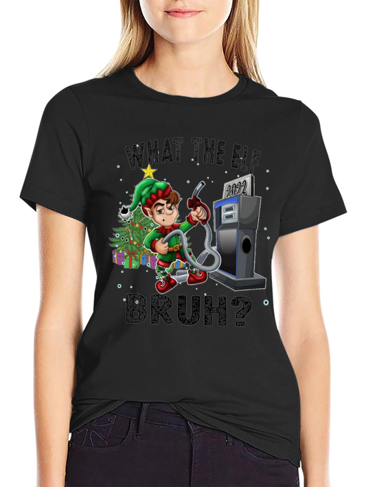 What The Elf Bruh? Christmas T-Shirt