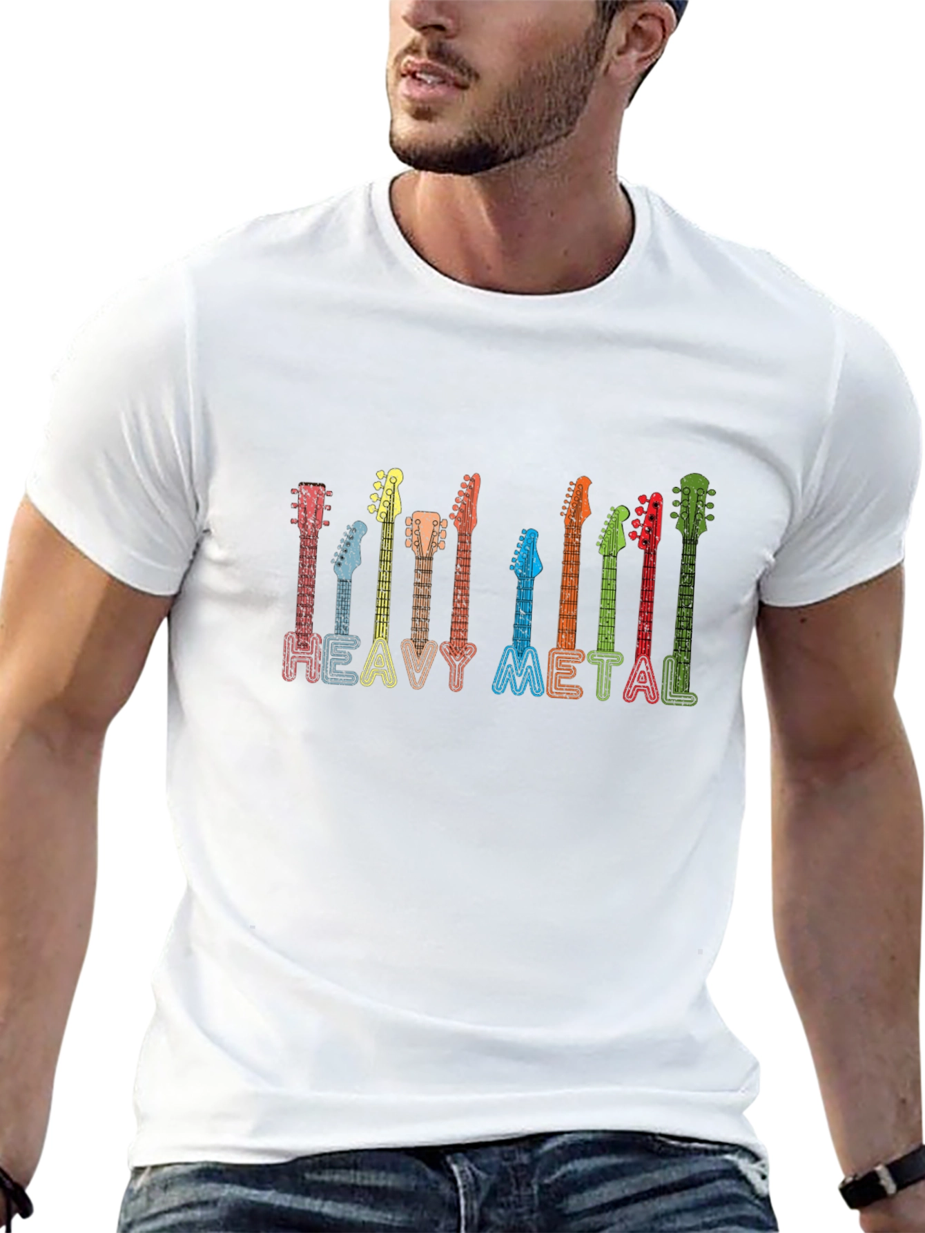 Heavy Metal Guitar T-Shirt - Rock Music Tee