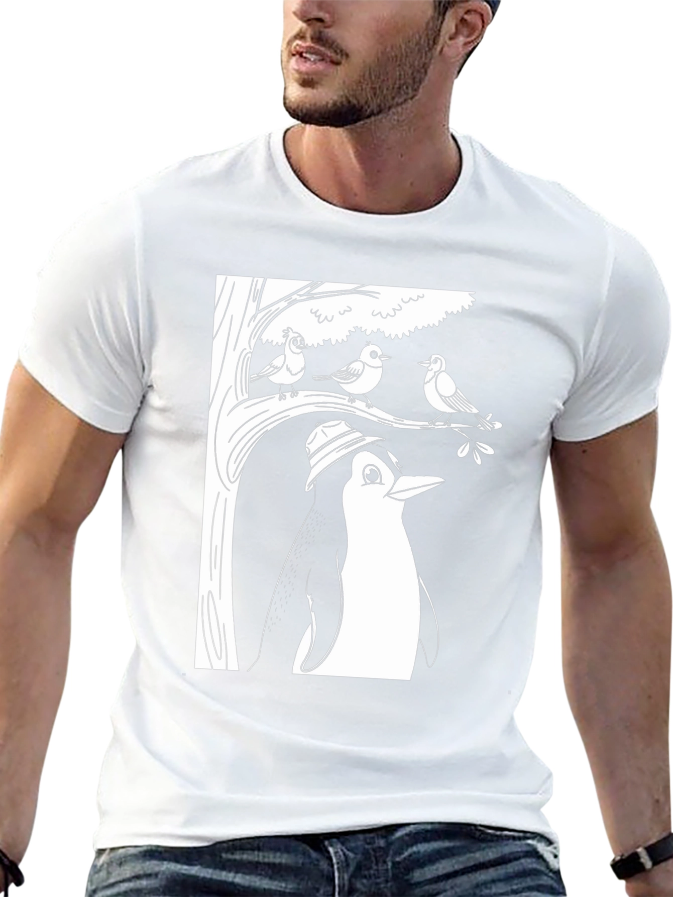 Penguin & Birds Graphic Tee