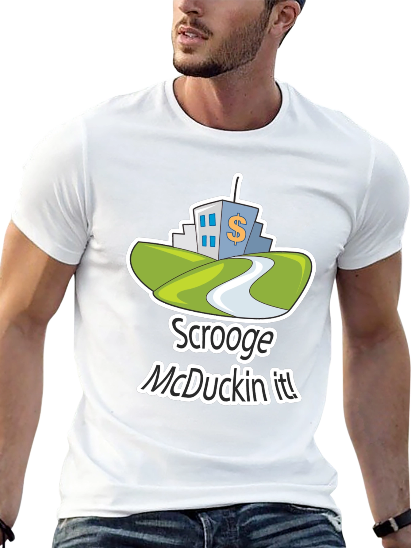 Scrooge McDuckin It! T-Shirt Black Cotton Blend