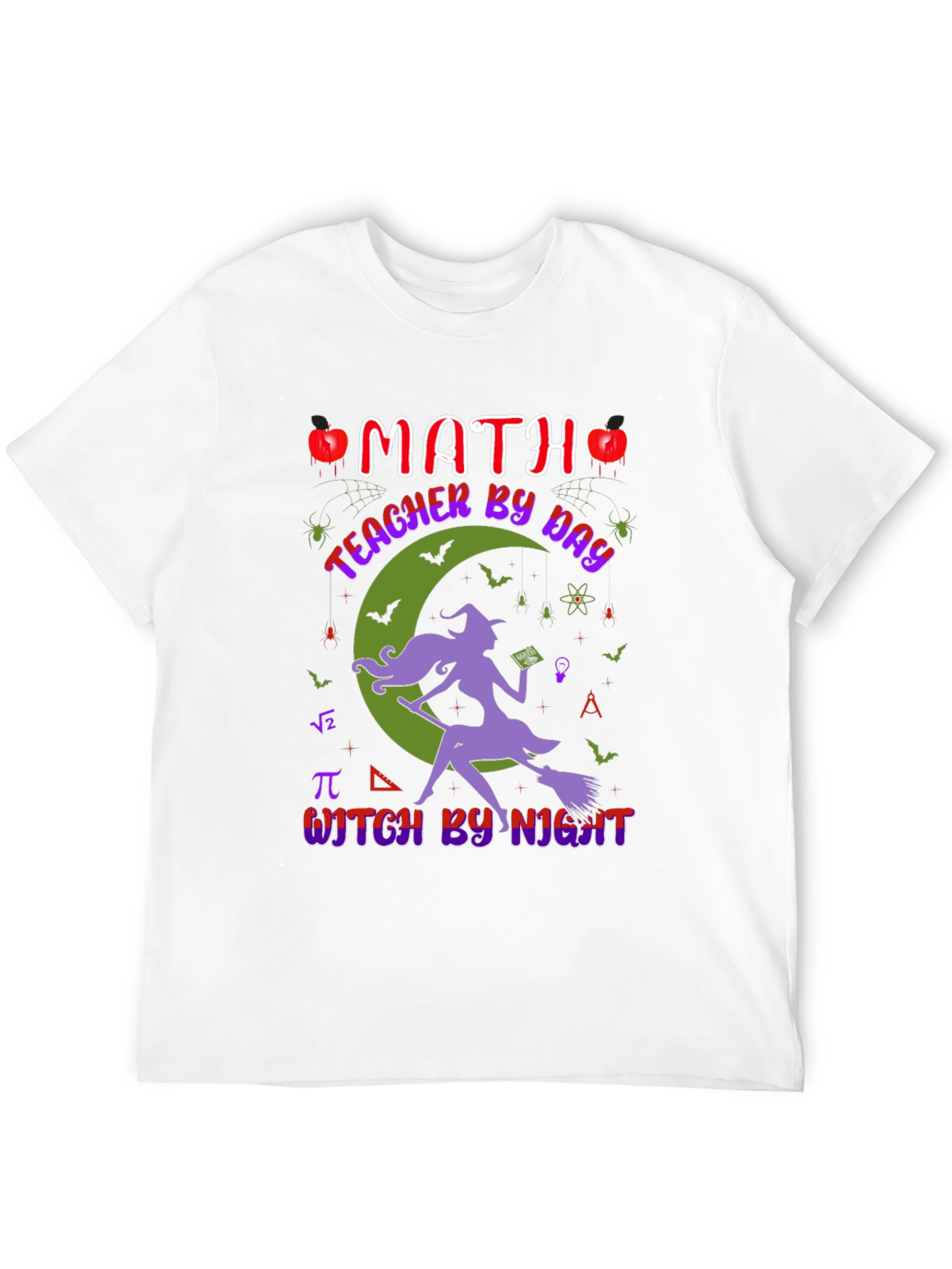Math Teacher Witch T-Shirt - Halloween Apparel