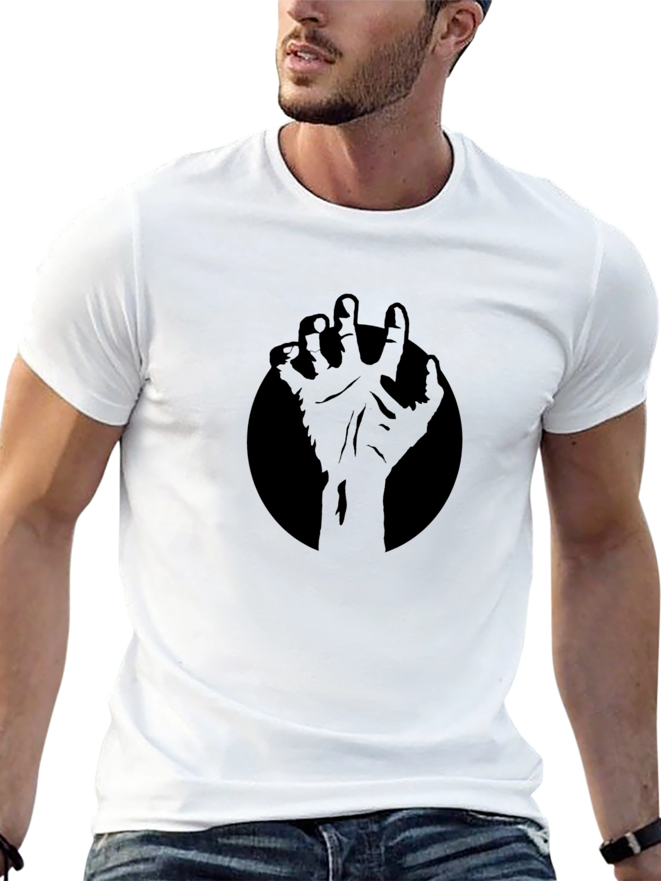 Zombie Hand Graphic Black T-Shirt