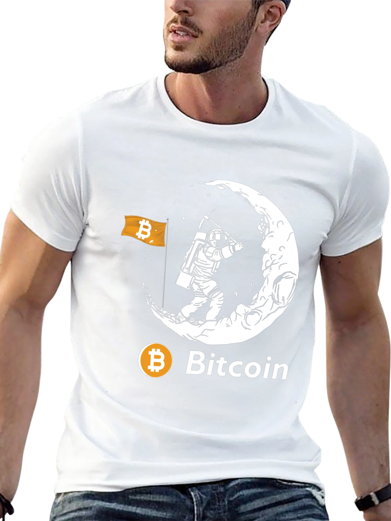 Bitcoin To The Moon Graphic Tee