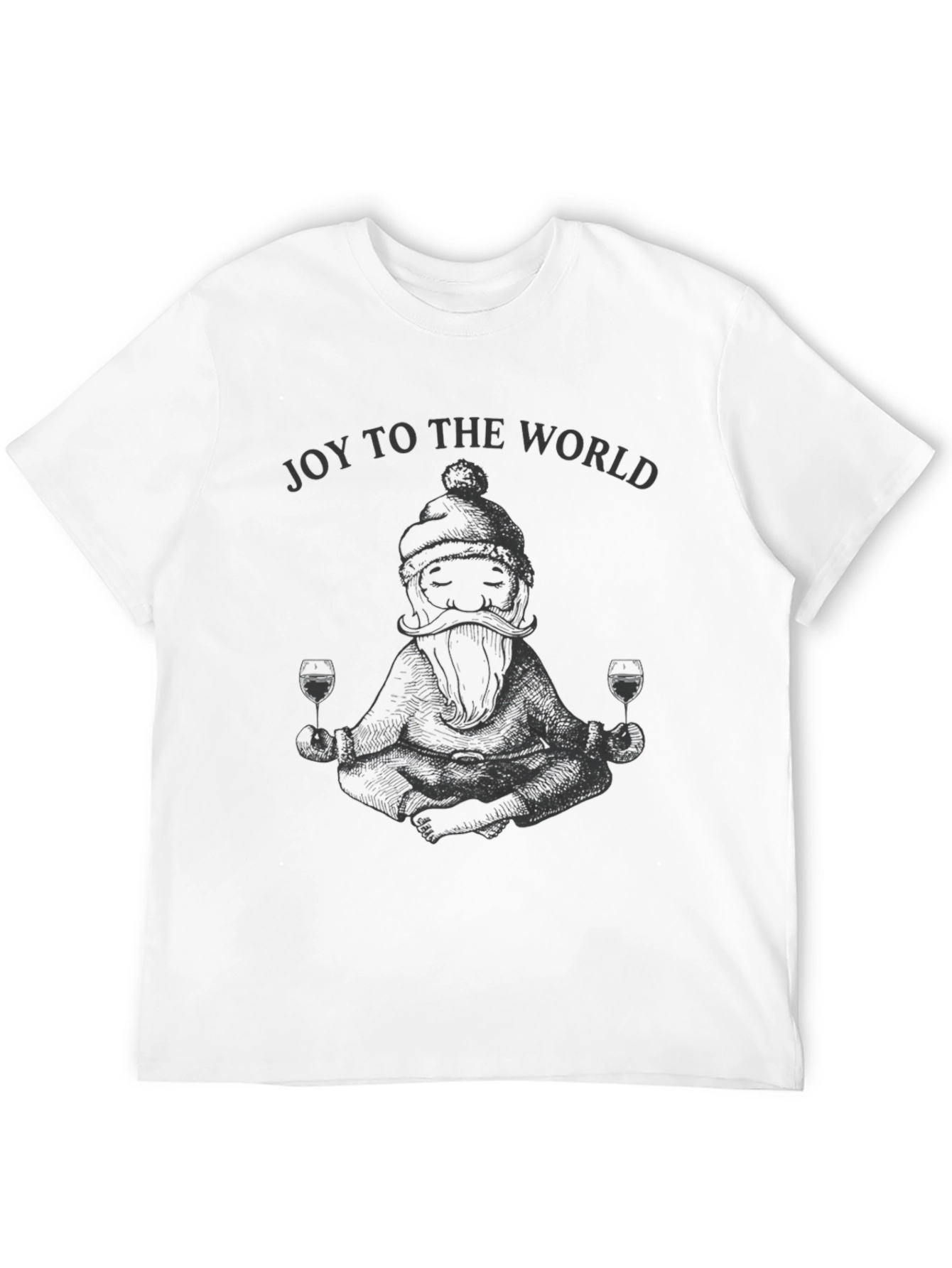 Joy to the World Santa Wine T-Shirt