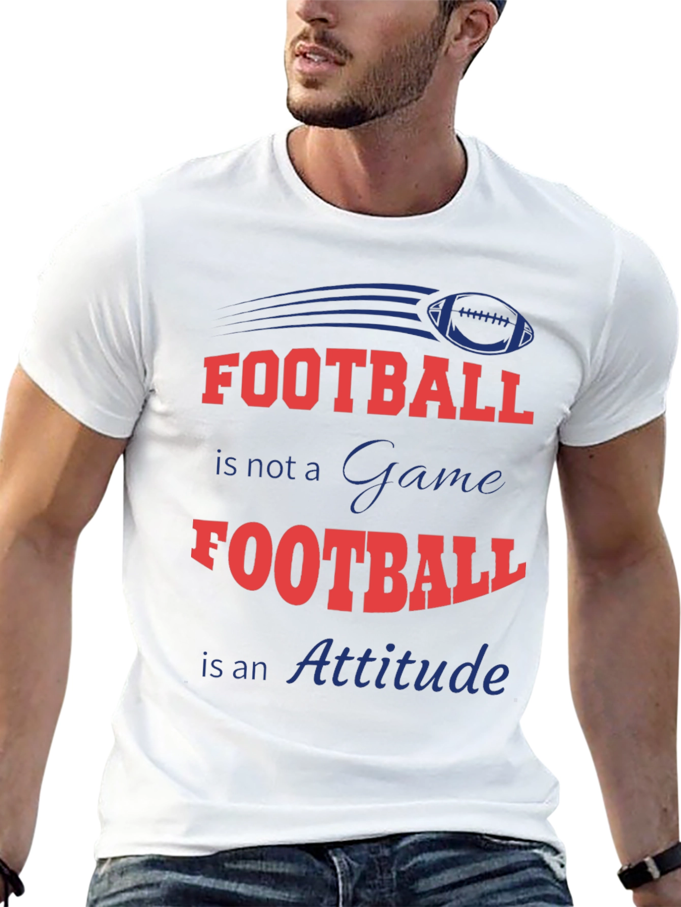 Football Attitude Graphic T-Shirt