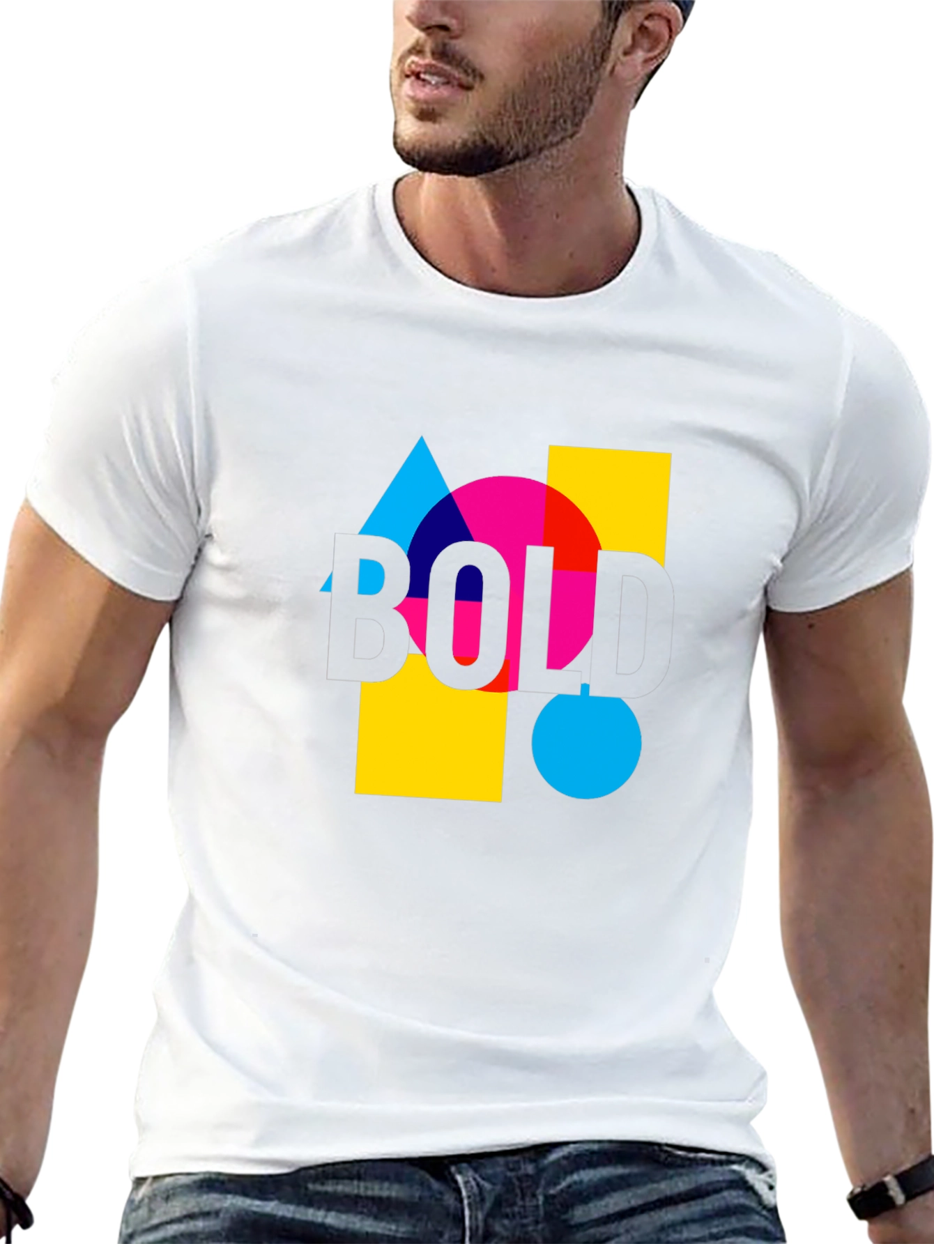 Bold Graphic Tee - Modern Design Casual Wear