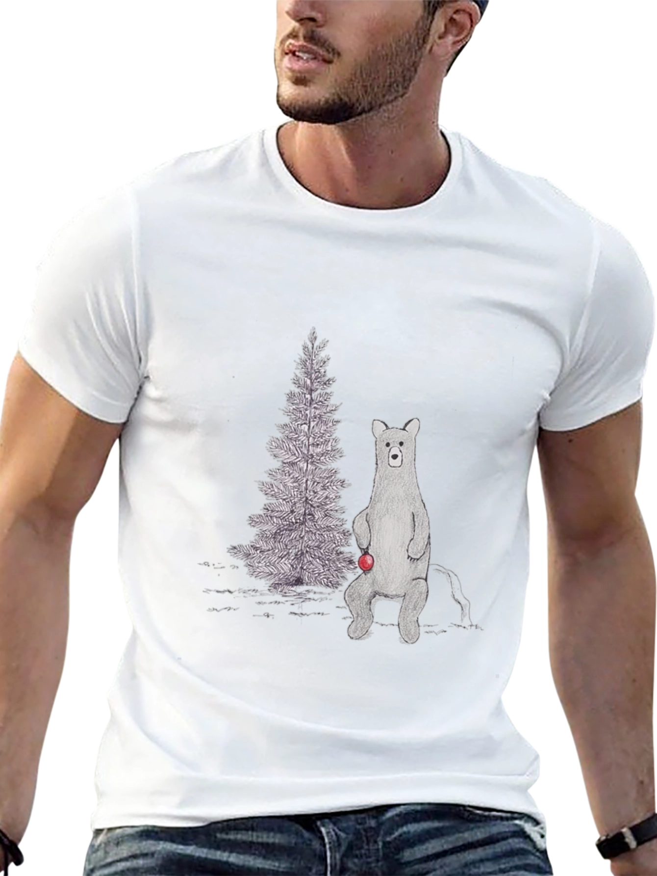 Funny Bear Christmas T-Shirt - Holiday Humor Tee