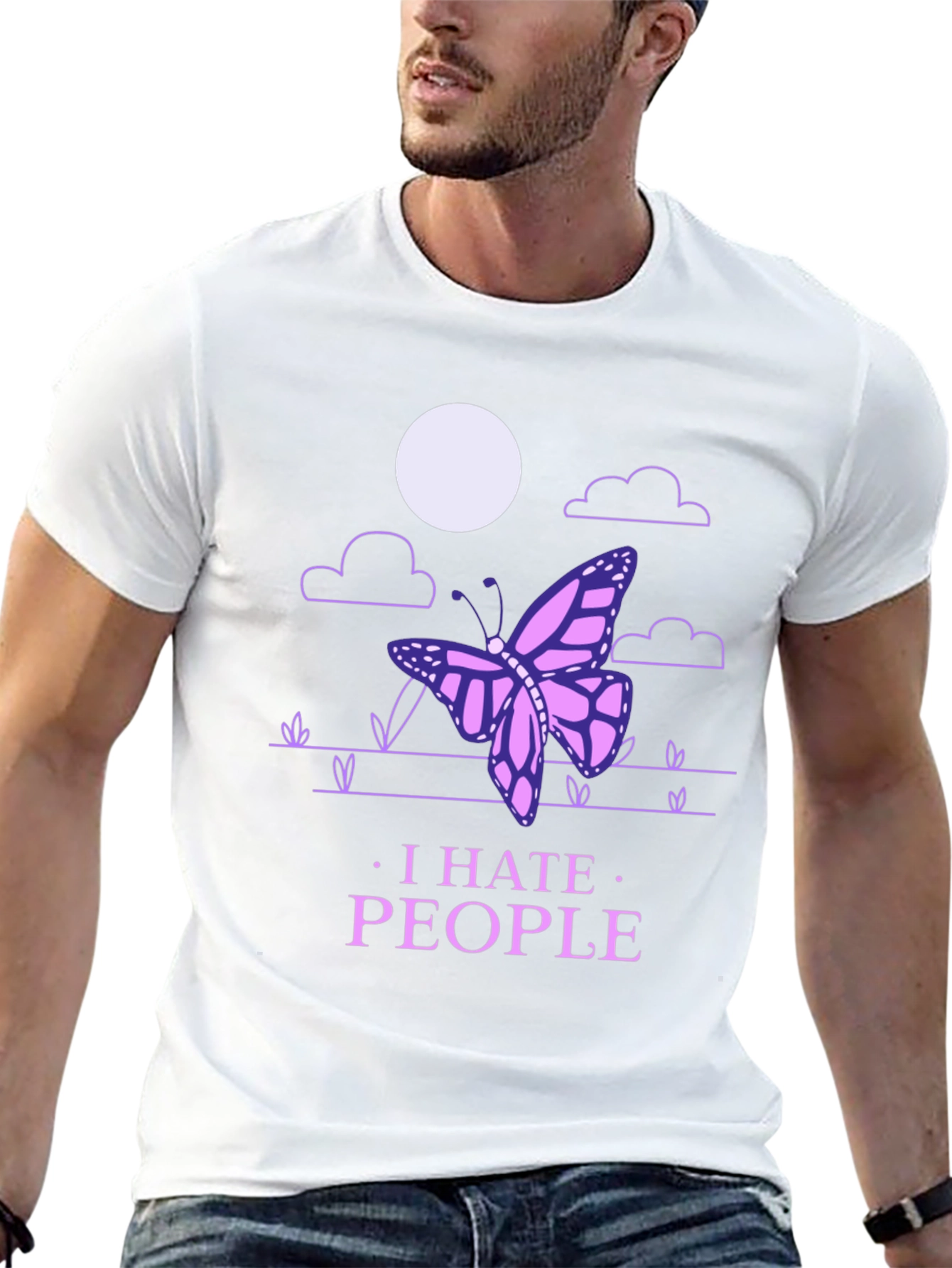 I Hate People Butterfly T-Shirt - Introvert Style