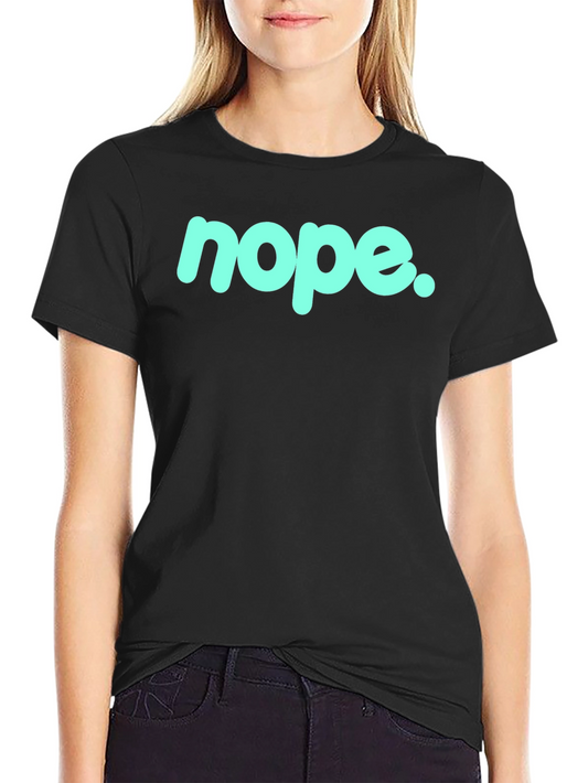 Nope Graphic Tee - Casual Black T-Shirt