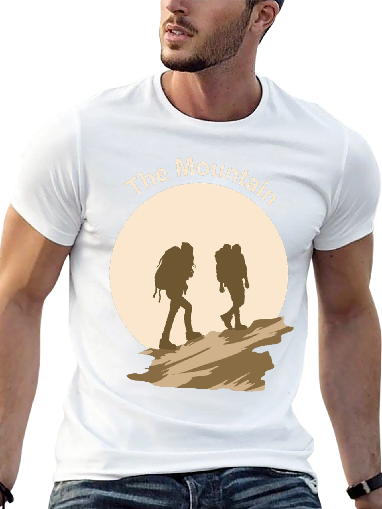 The Mountain Black T-Shirt - Hiking Adventure