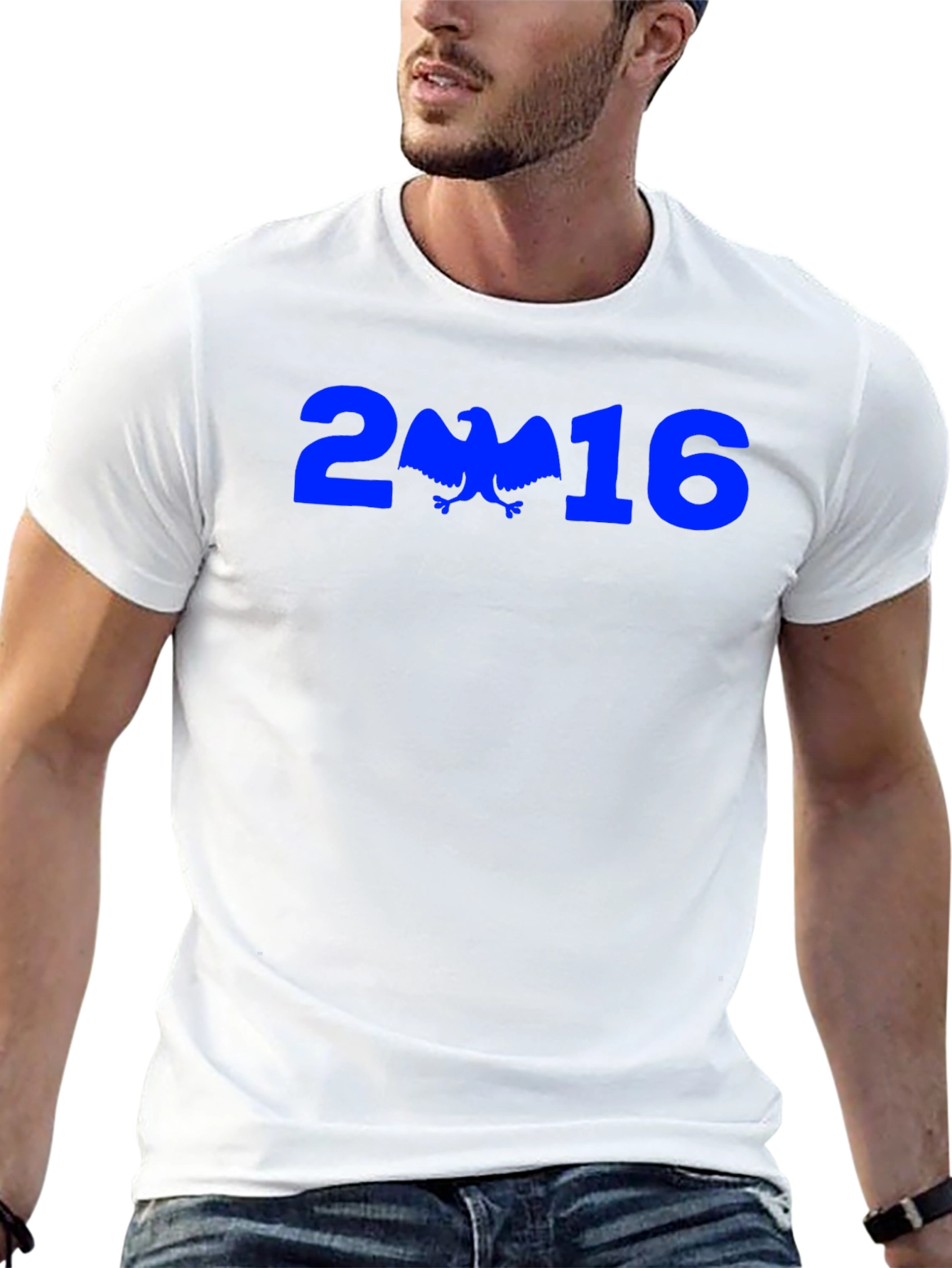 Blue Eagle 2016 Graphic Print Black T-Shirt