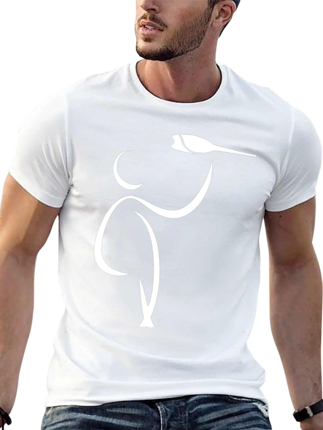 Stylized Sommelier Graphic T-Shirt - Modern Wine Lover Tee