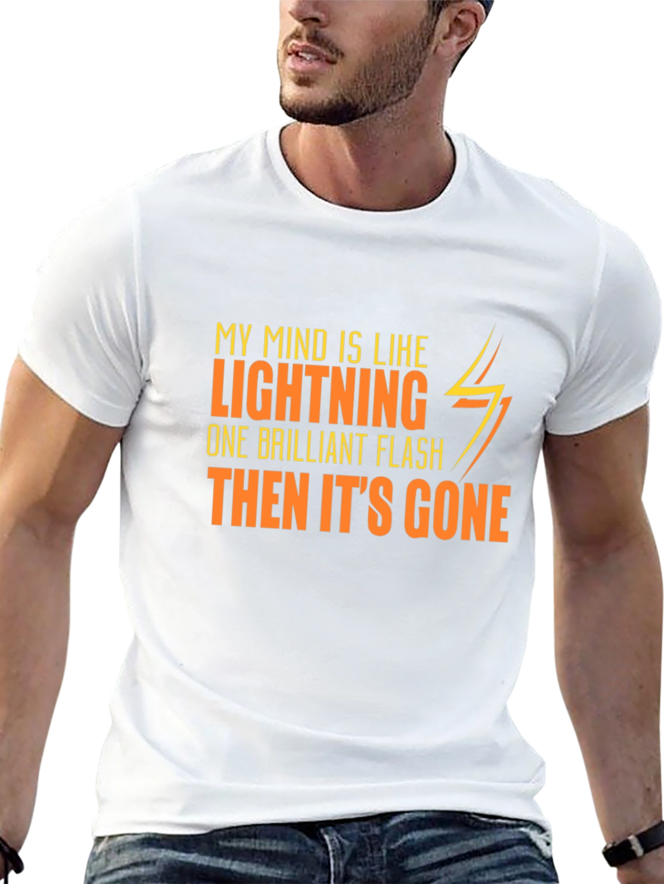 Lightning Mind Graphic Tee - Mens Black T-Shirt