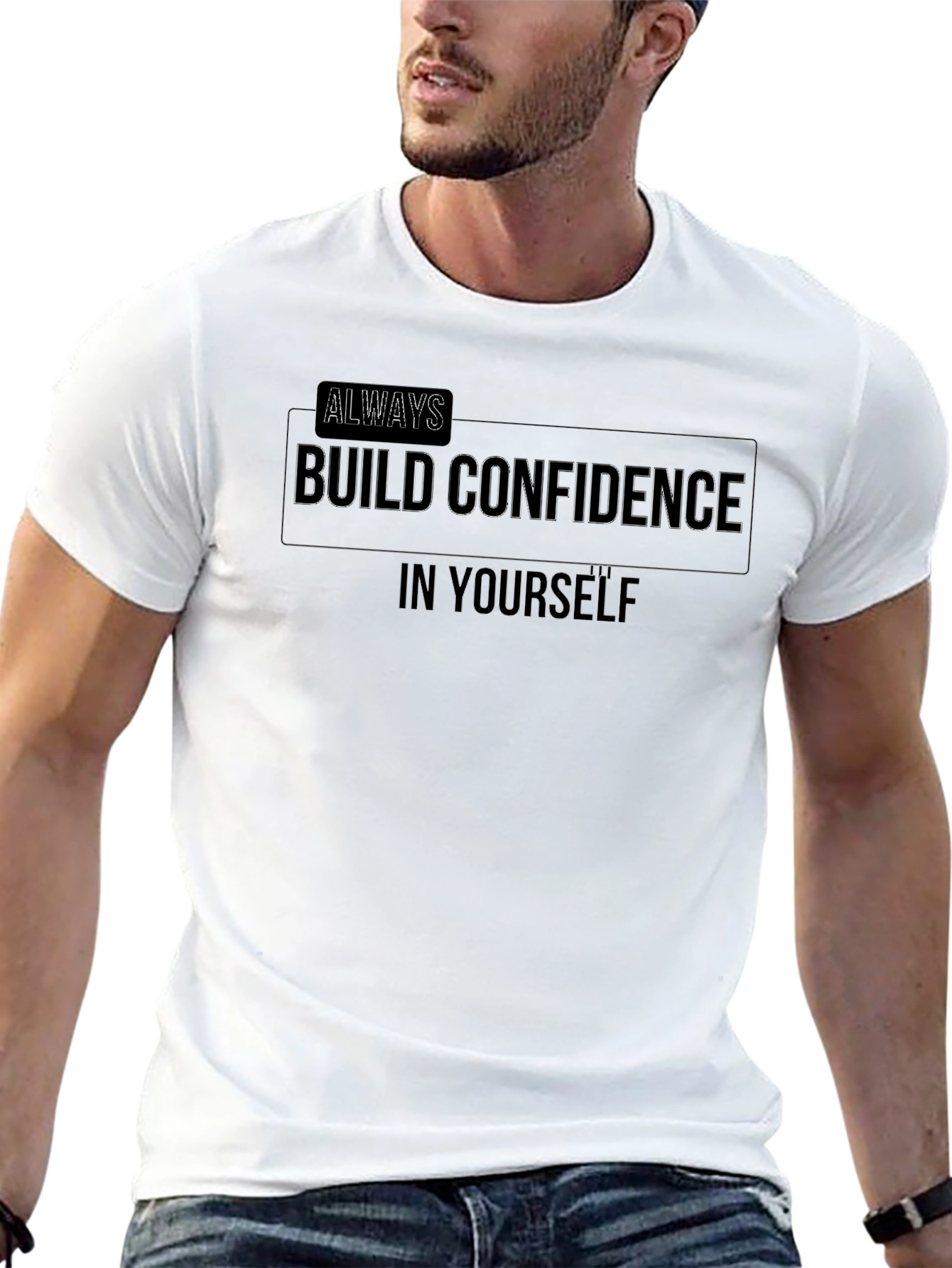 Confidence Builder Black Graphic Tee