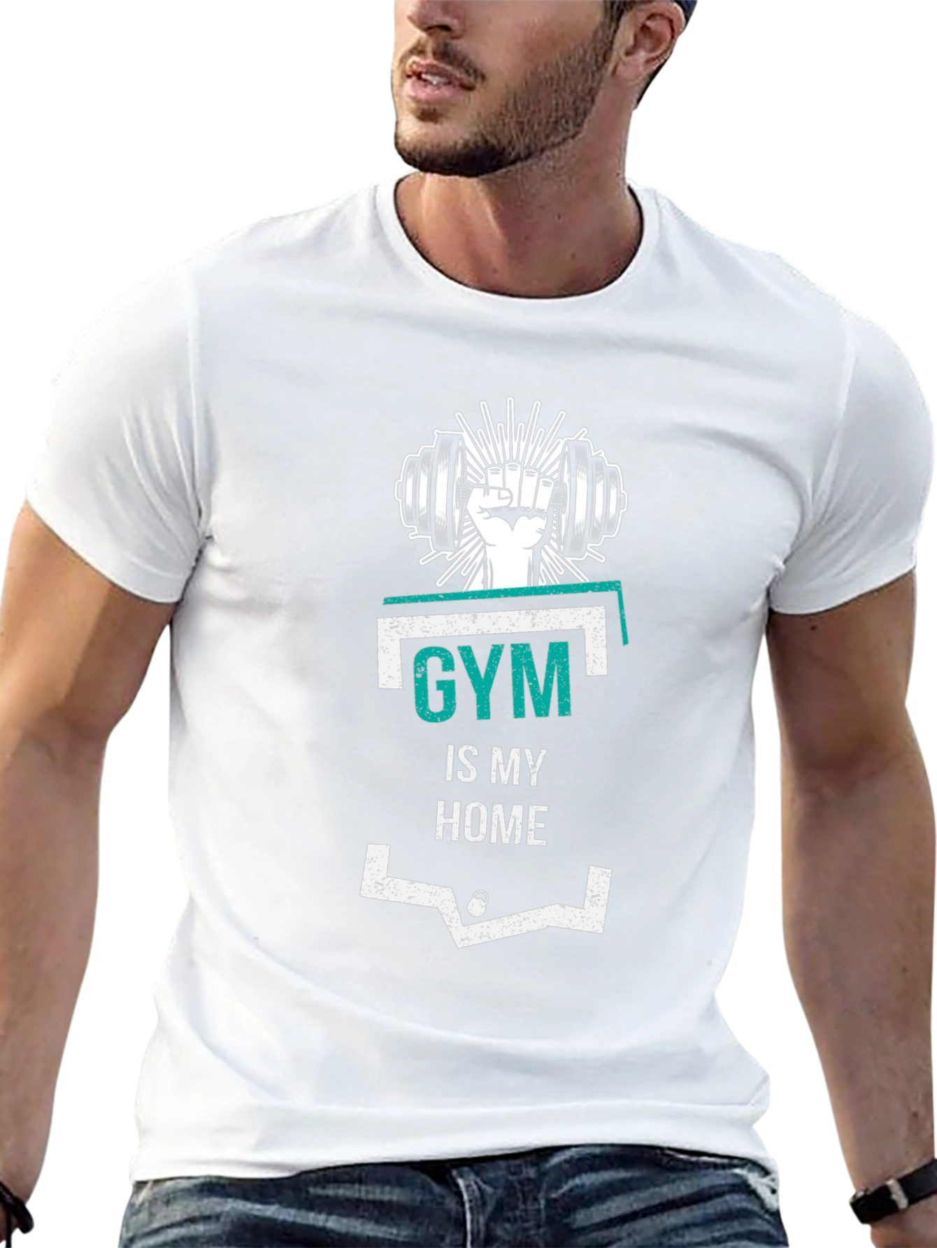 Gym is My Home T-Shirt - Black
