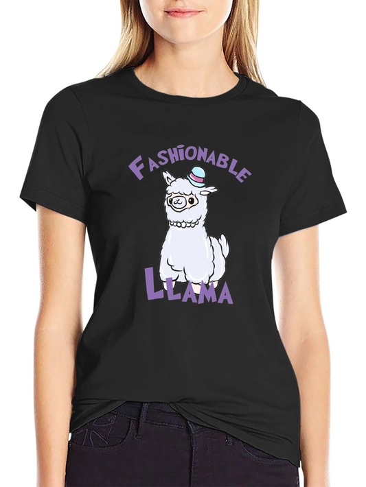 Fashionable Llama Graphic Tee - Unisex
