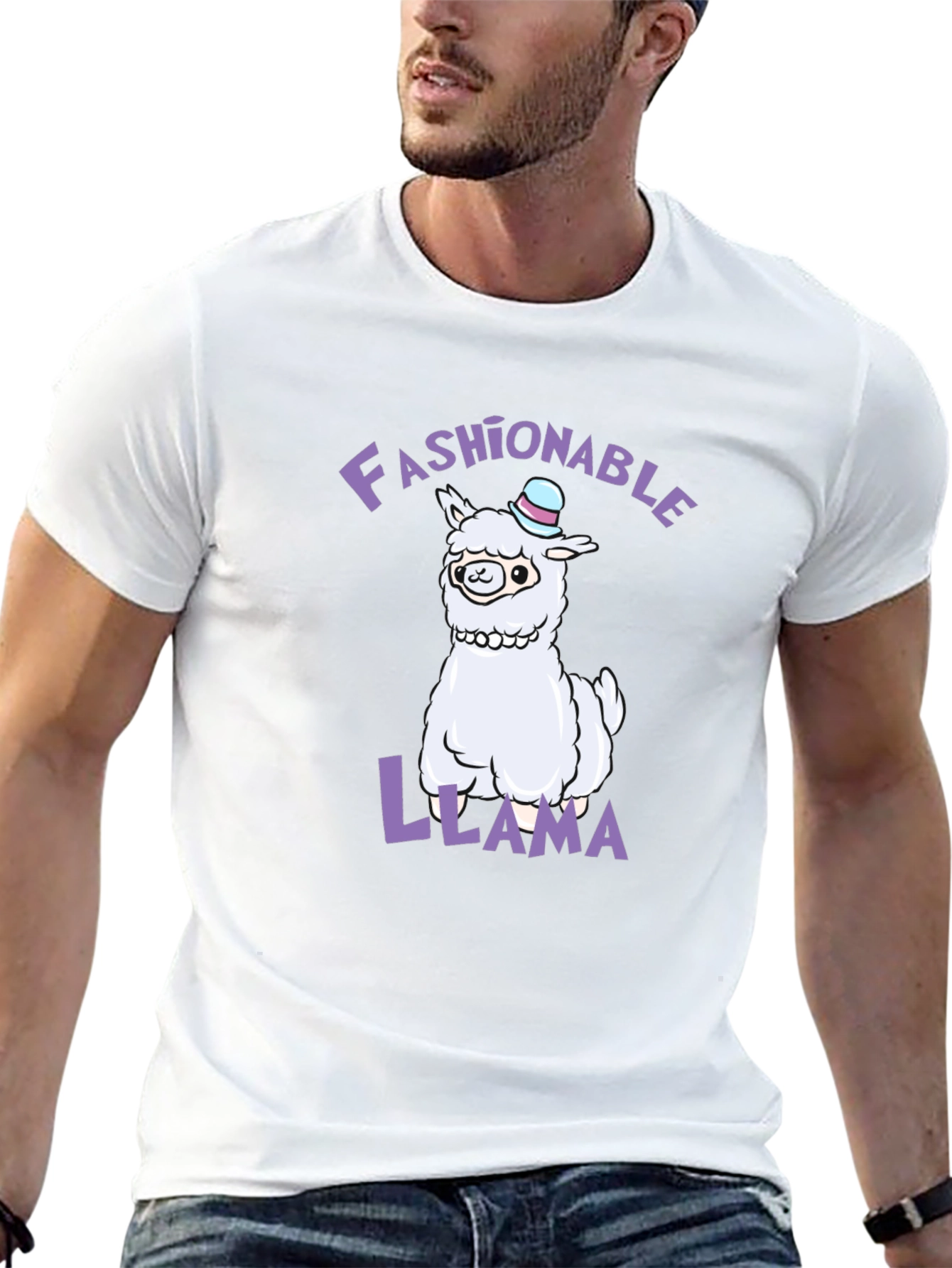 Fashionable Llama Graphic Tee - Unisex