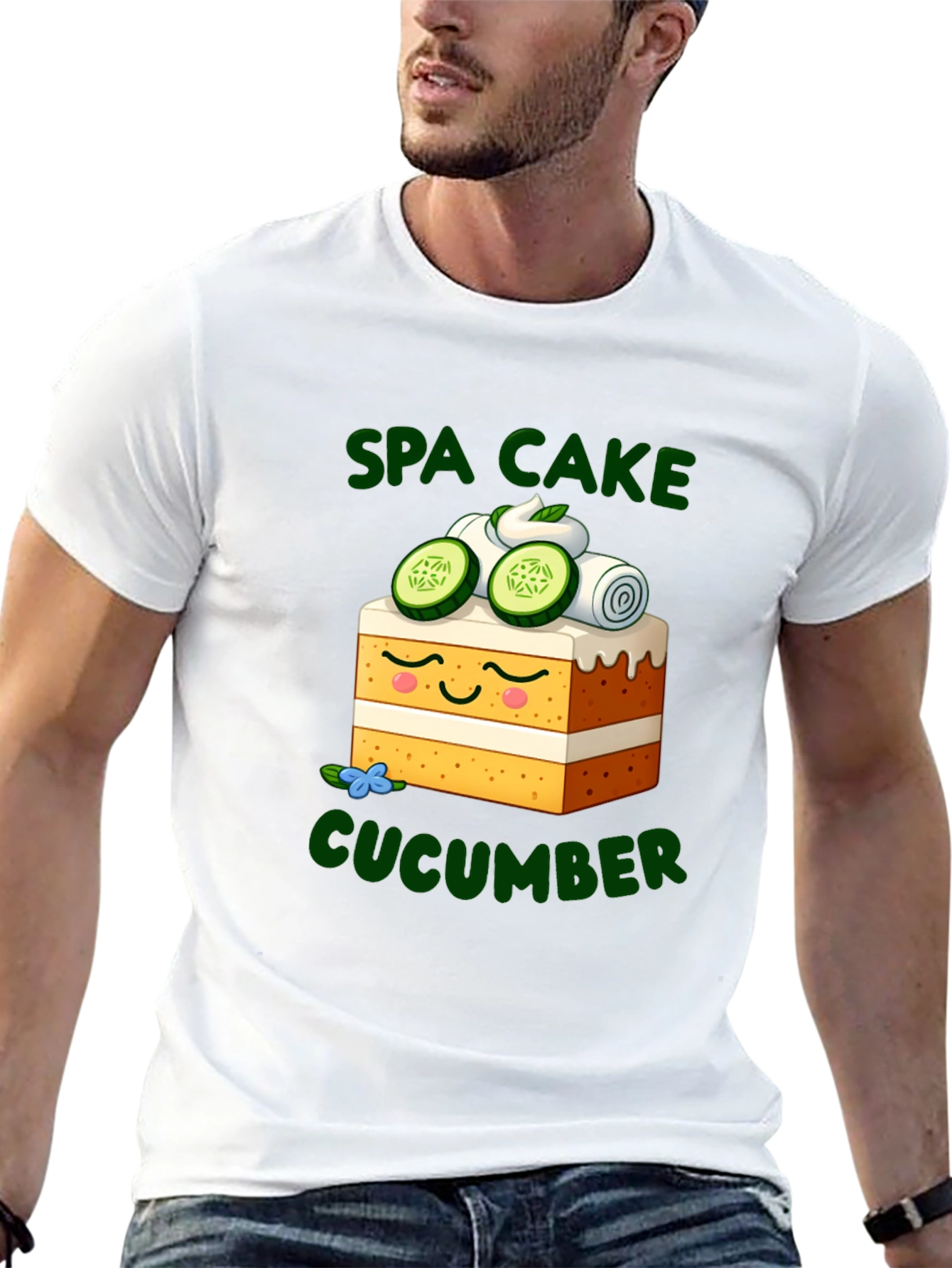 Spa Cake Cucumber Graphic T-Shirt