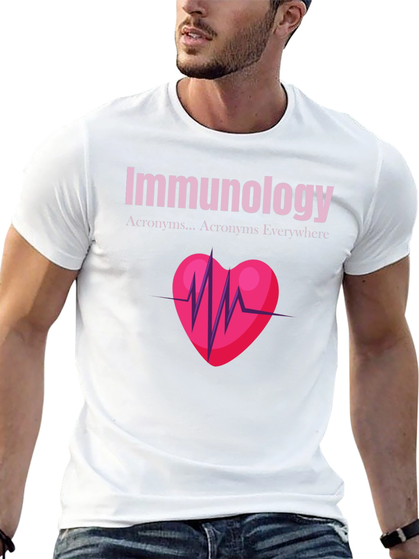 Immunology Heartbeat Graphic T-Shirt