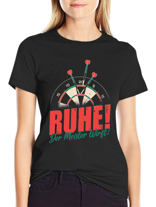 Darts Champion T-Shirt - Ruhe! Der Meister Wirft!
