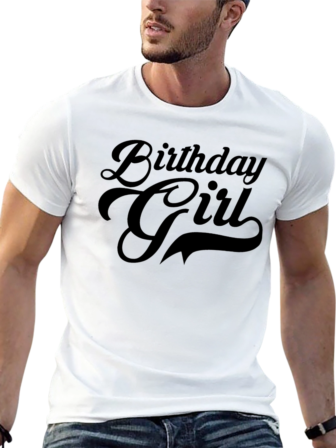Birthday Girl Black Graphic T-Shirt