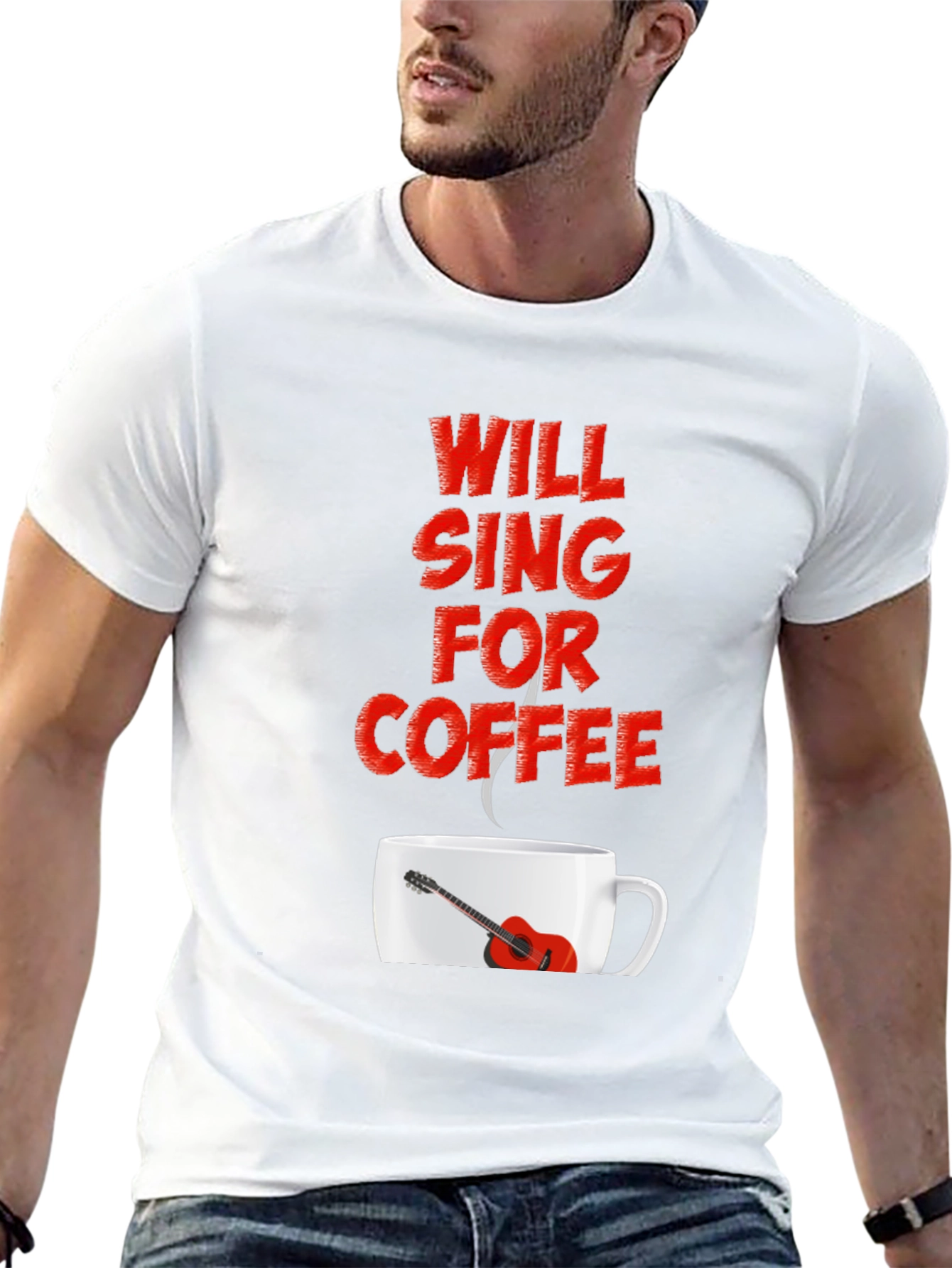 Will Sing For Coffee Graphic Tee