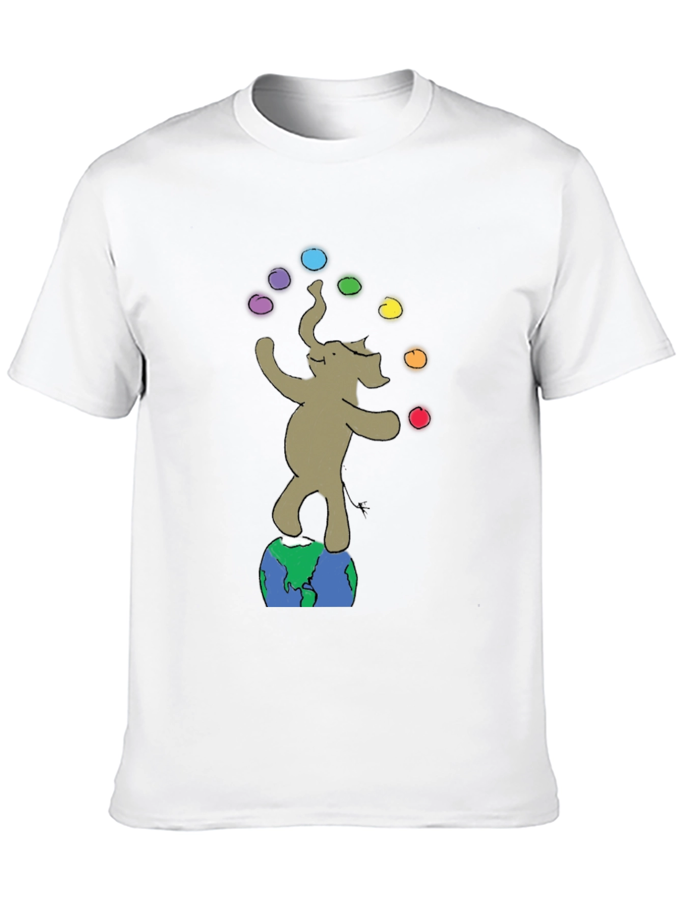 Elephant Juggling Earth Graphic Tee
