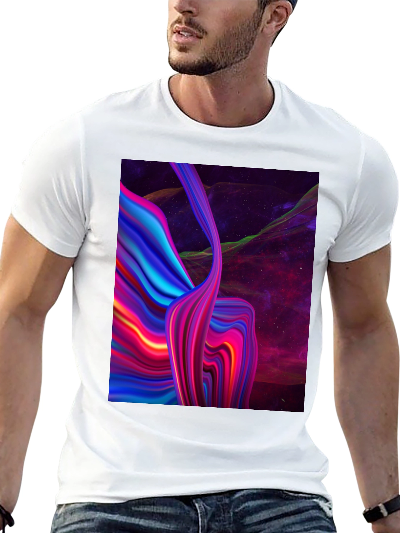 Abstract Galaxy Black T-Shirt