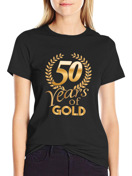 50 Years of Gold Black T-Shirt