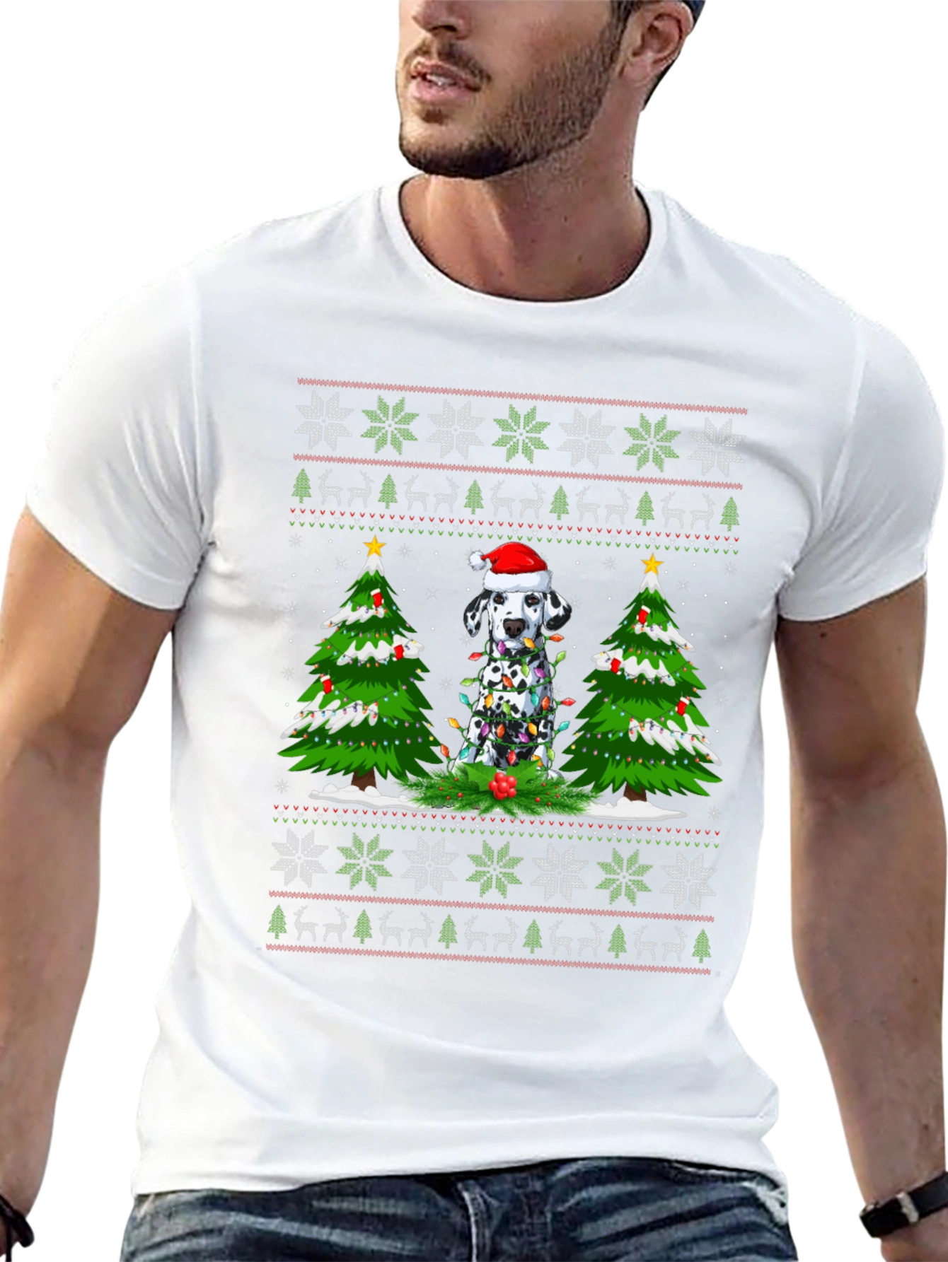 Dalmatian Christmas Sweater T-Shirt