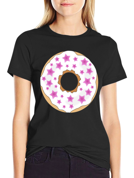 Donut Star Sprinkle T-Shirt - Black