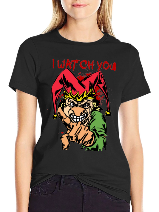 I Watch You Evil Jester Graphic T-Shirt