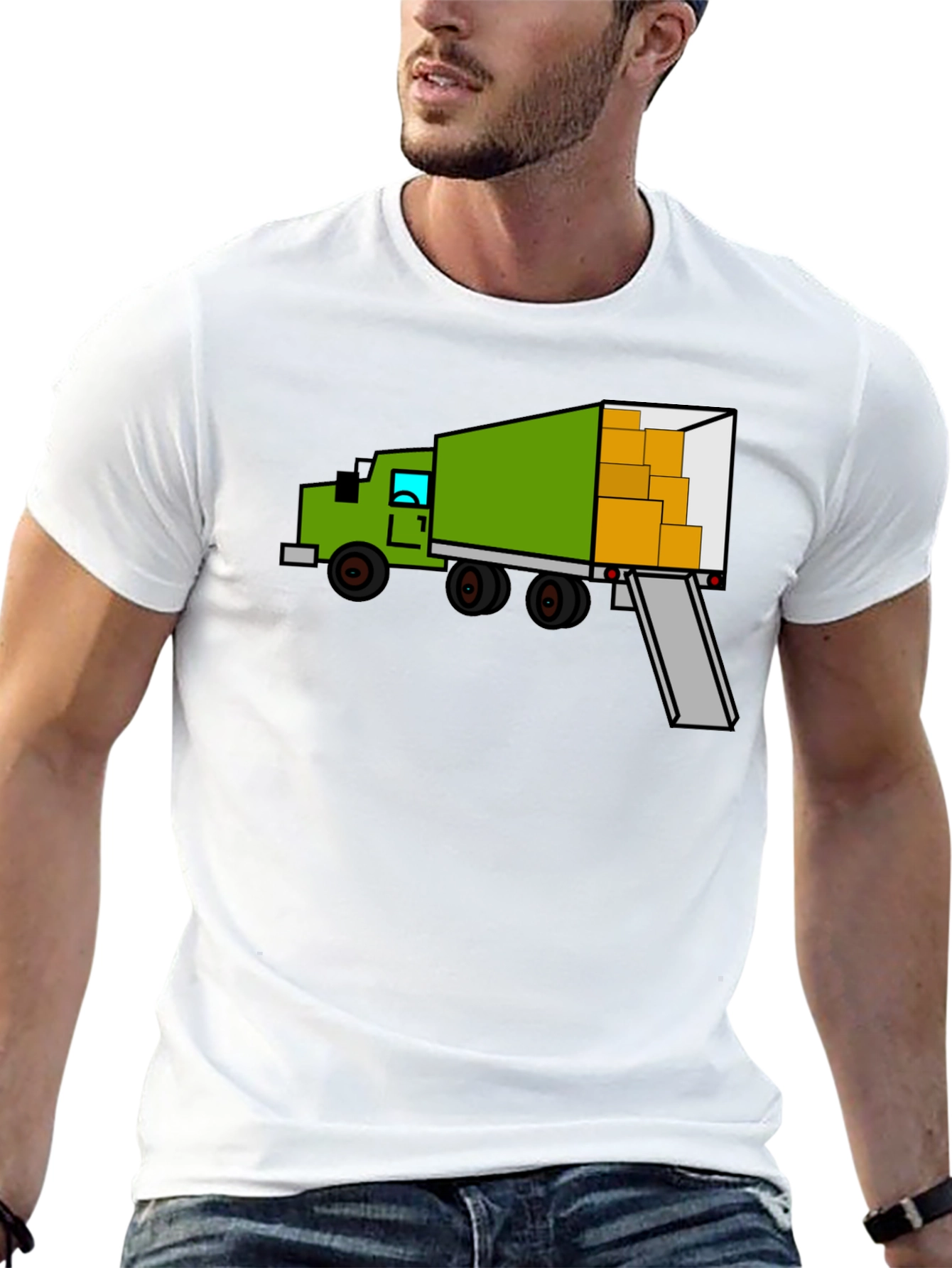Moving Truck Graphic Tee - Novelty Design