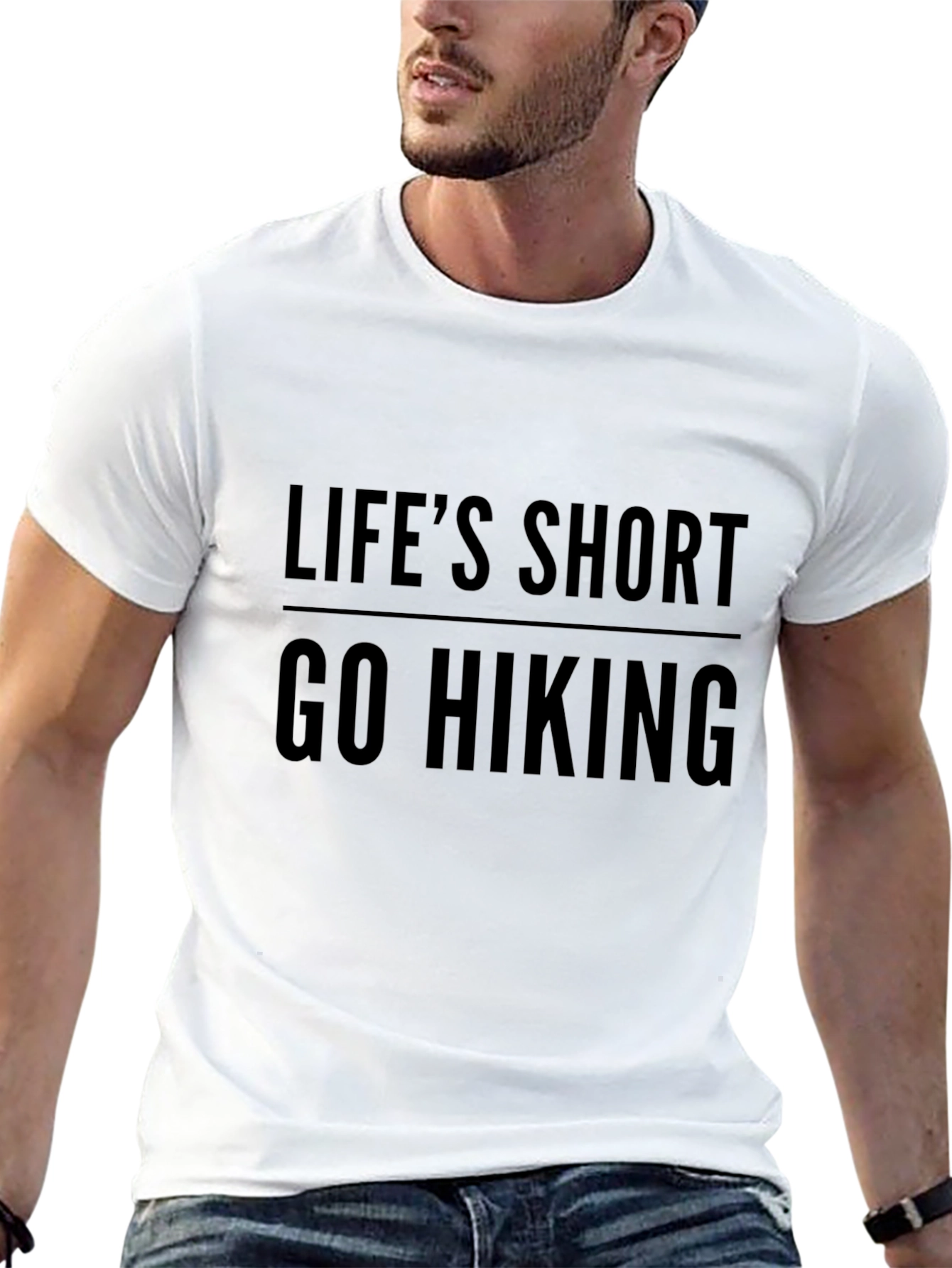 Lifes Short Go Hiking T-Shirt - Black