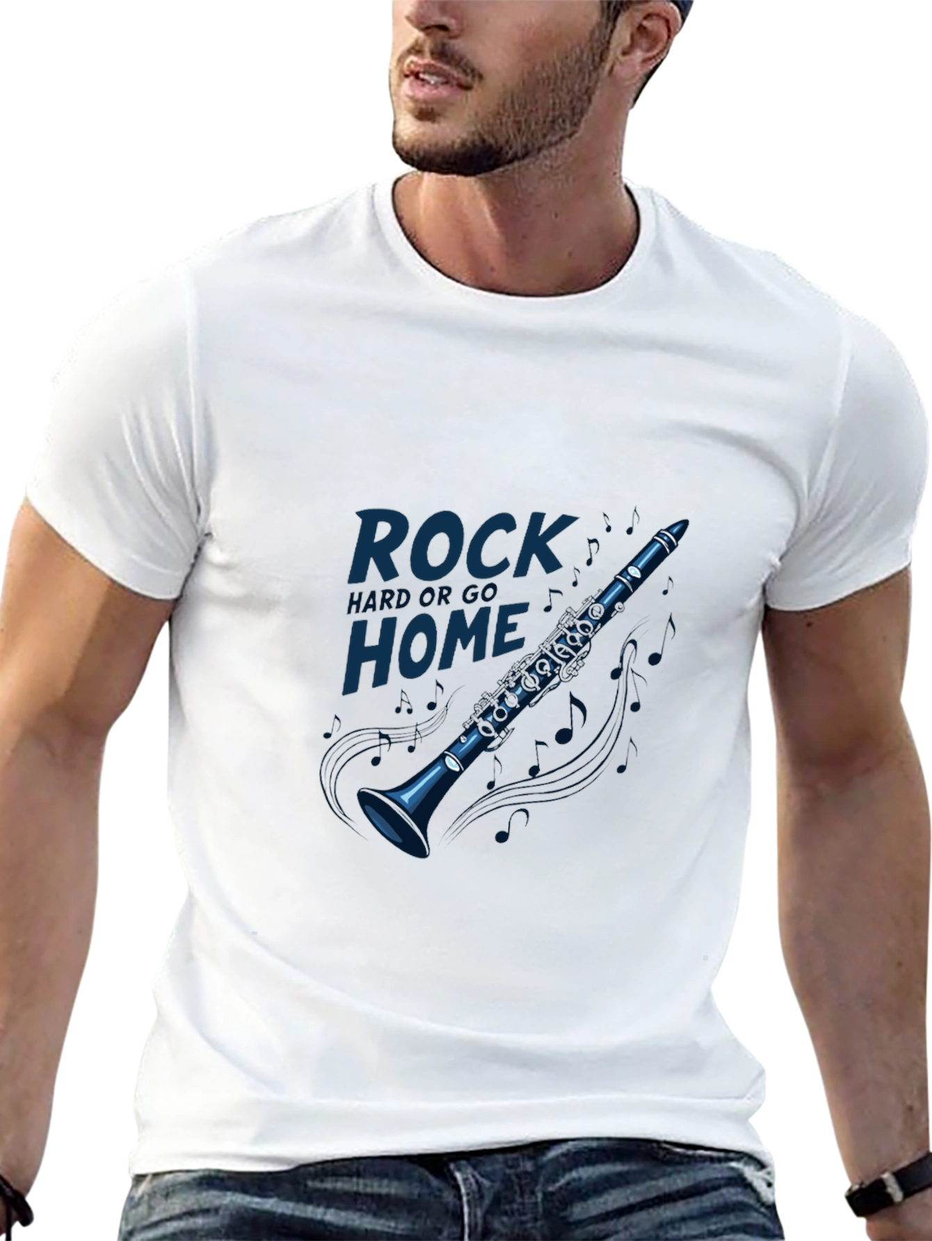Rock Home Clarinet Graphic T-Shirt