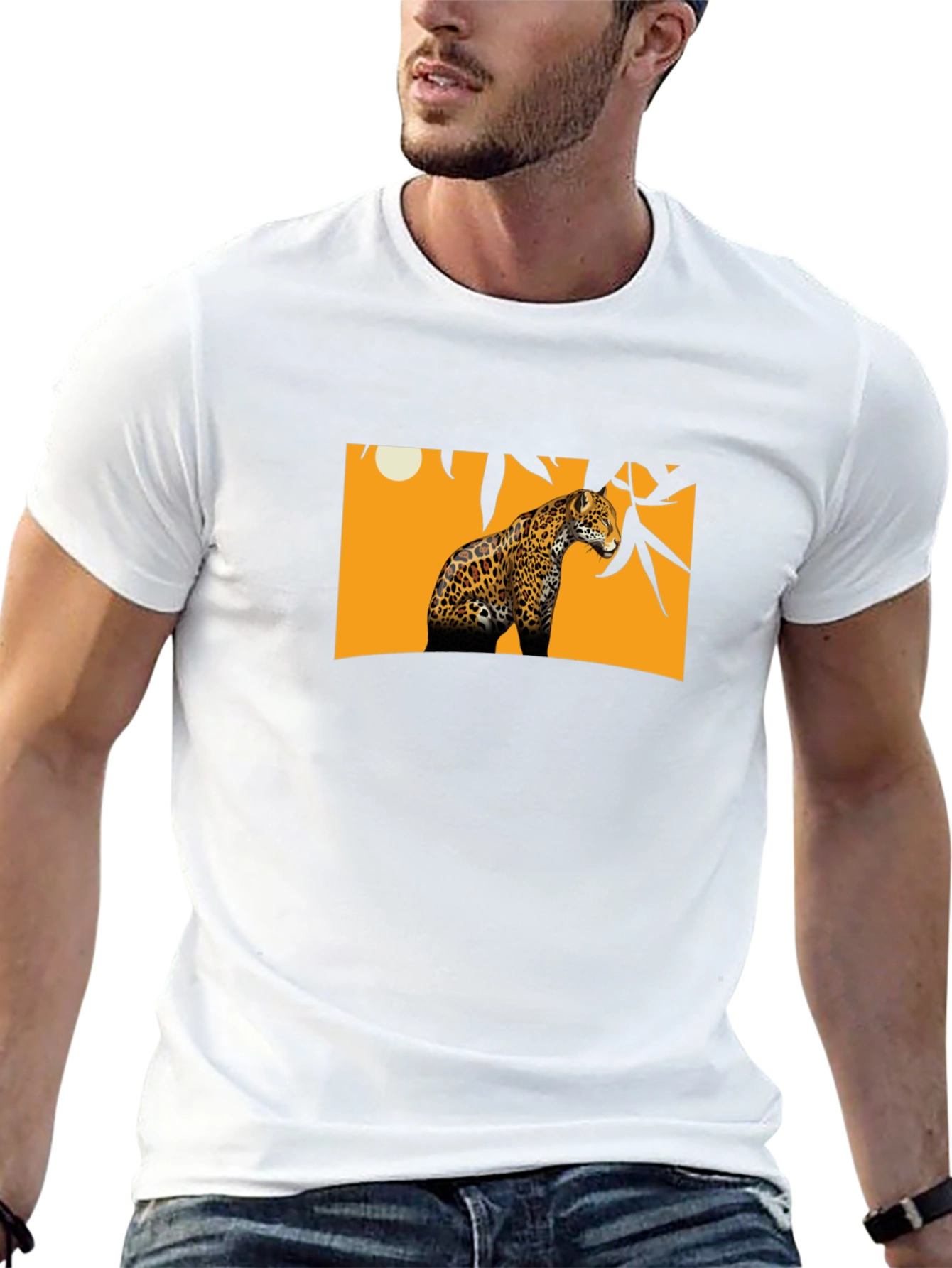 Jaguar Graphic Tee - Black Cotton T-Shirt