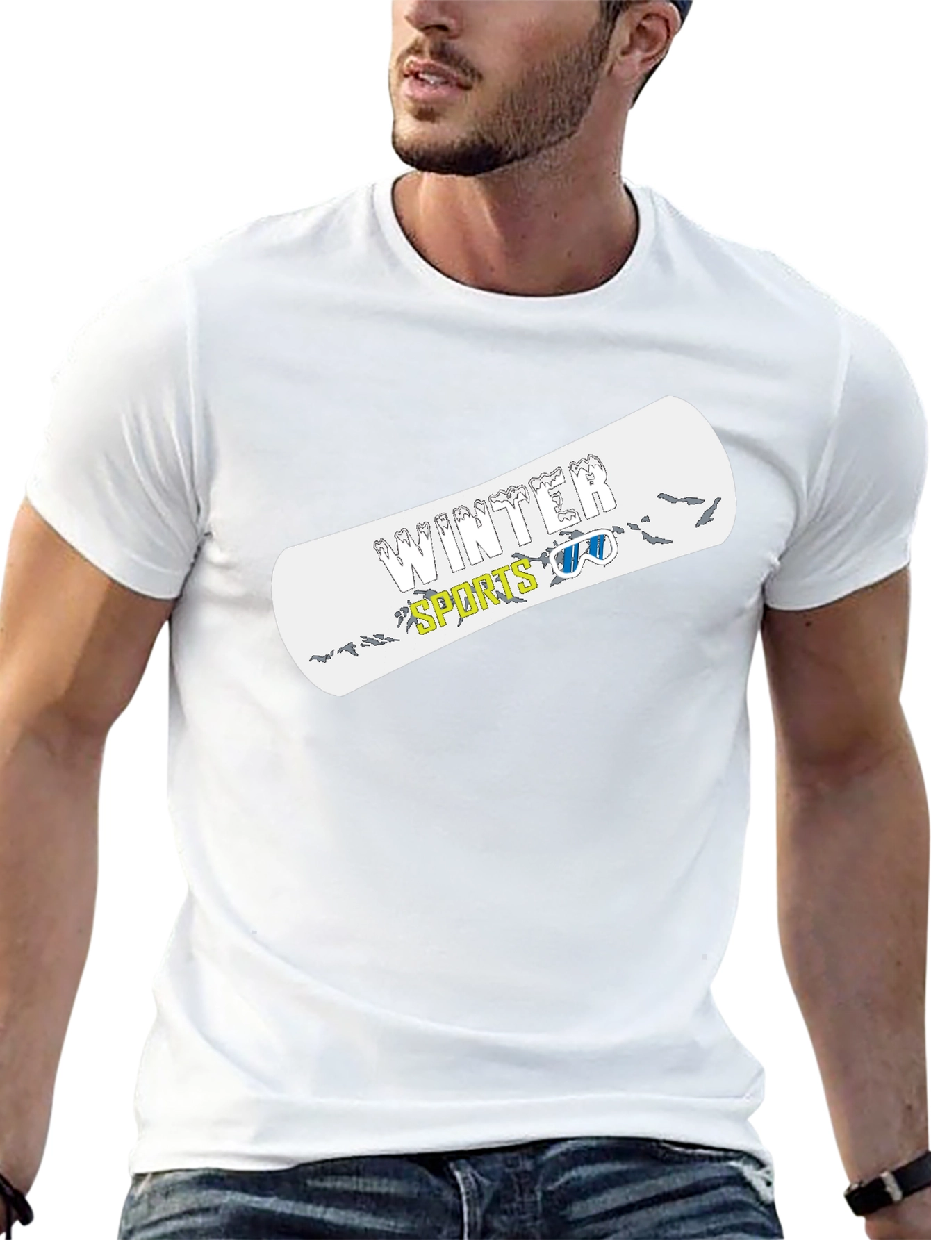 Winter Sports Graphic Tee - Black