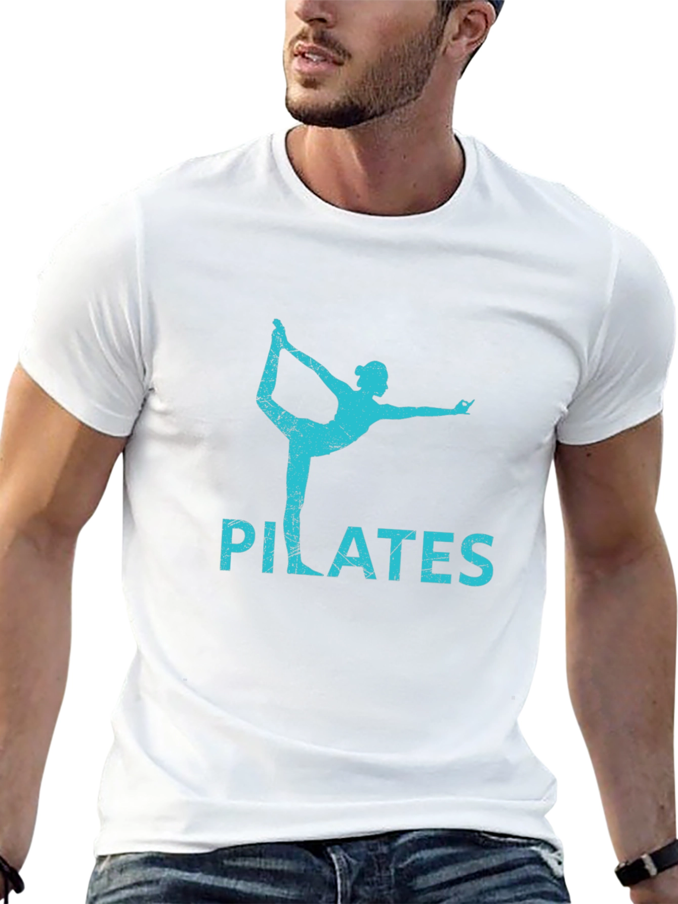 Pilates Pose Black T-Shirt