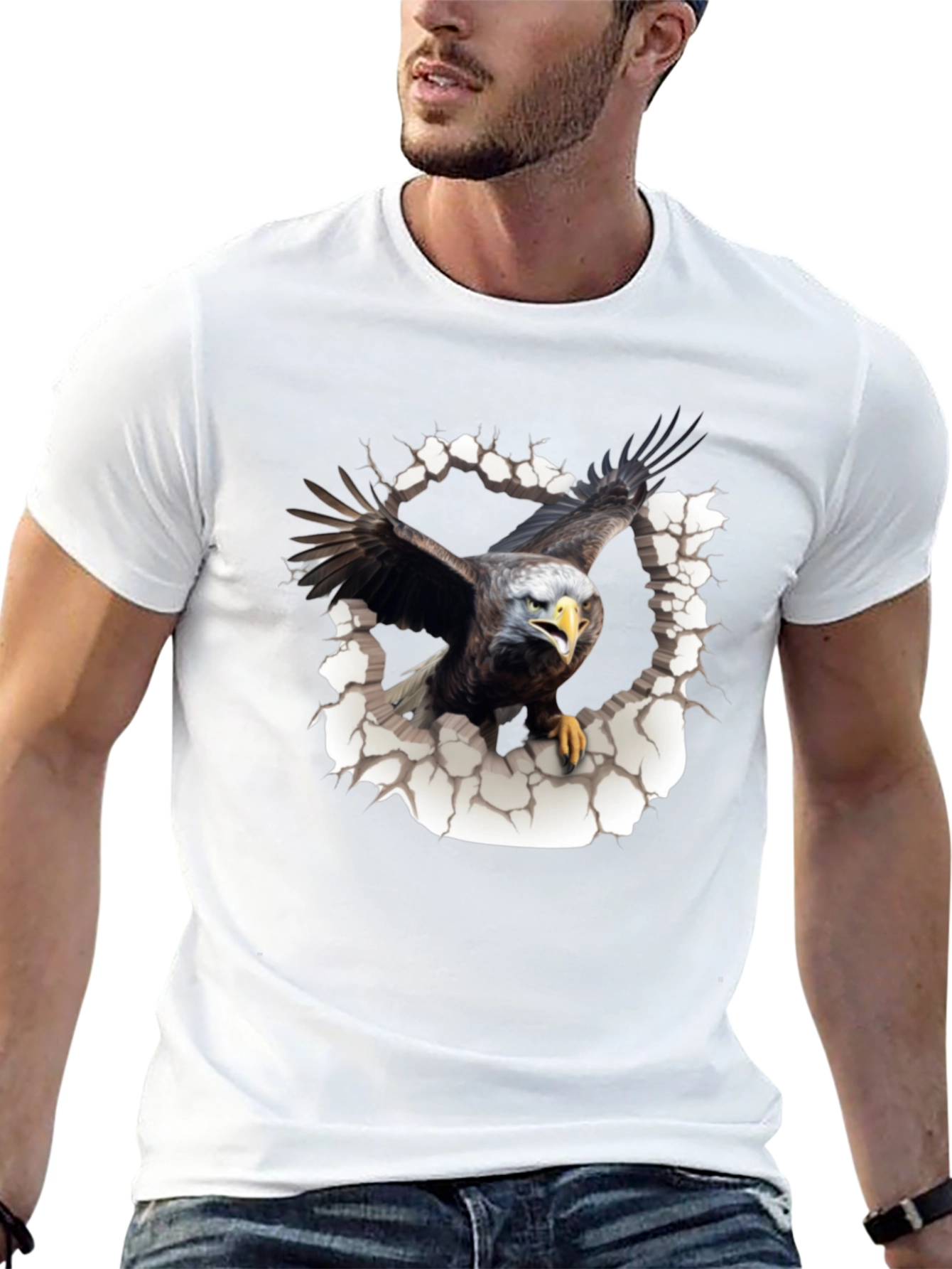 Eagle Burst T-Shirt - Mens Black Graphic Tee