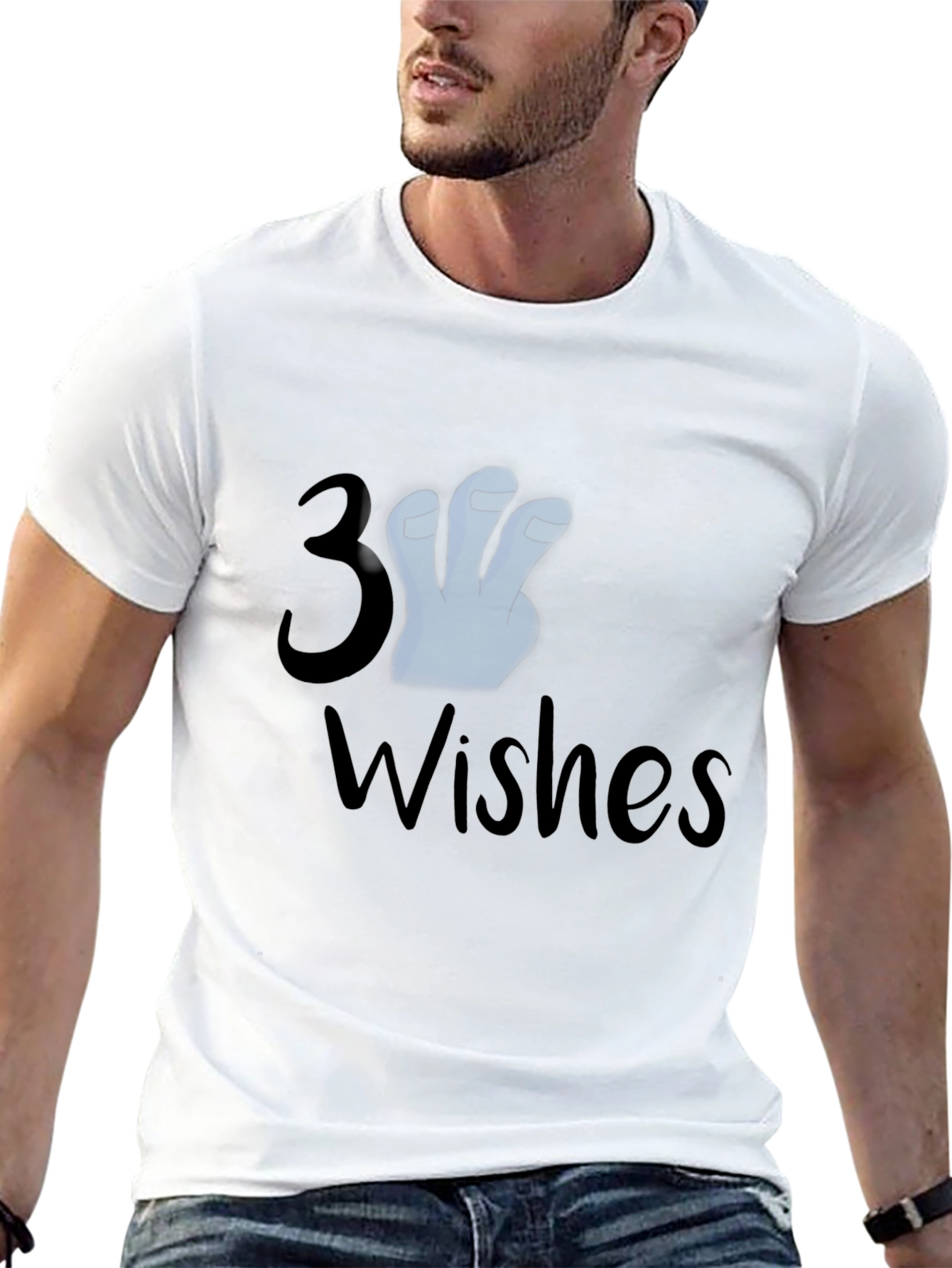 3 Wishes Graphic T-Shirt - Black