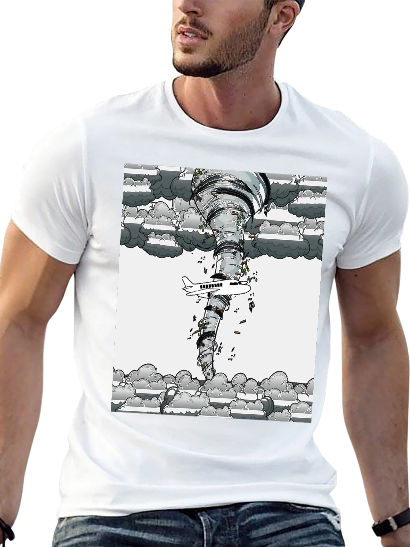 Tornado Airplane Graphic Tee