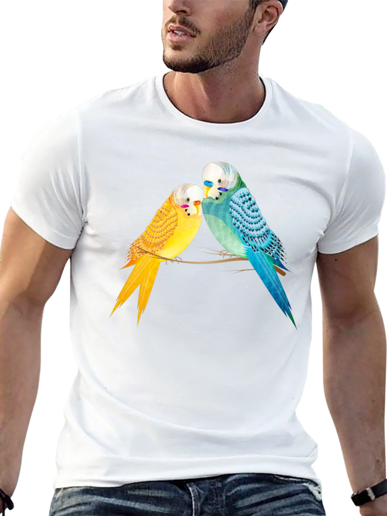 Budgie Bird Graphic Tee - Cute Parakeet Lovers T-Shirt