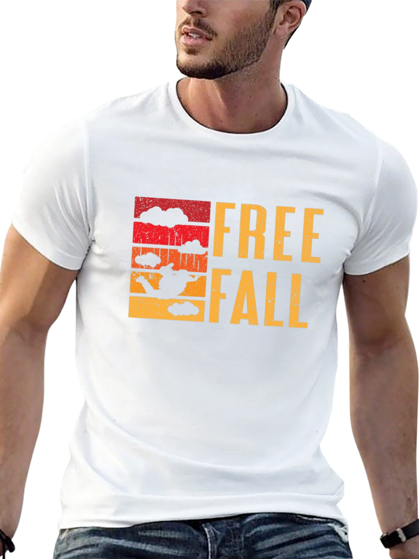 Freefall Skydive Graphic T-Shirt - Black Cotton Tee