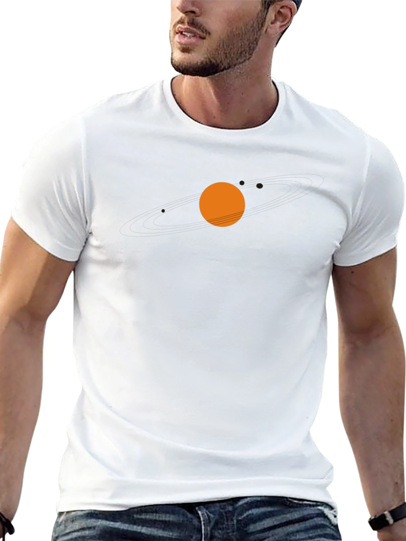 Minimalist Sunset Graphic Black T-Shirt