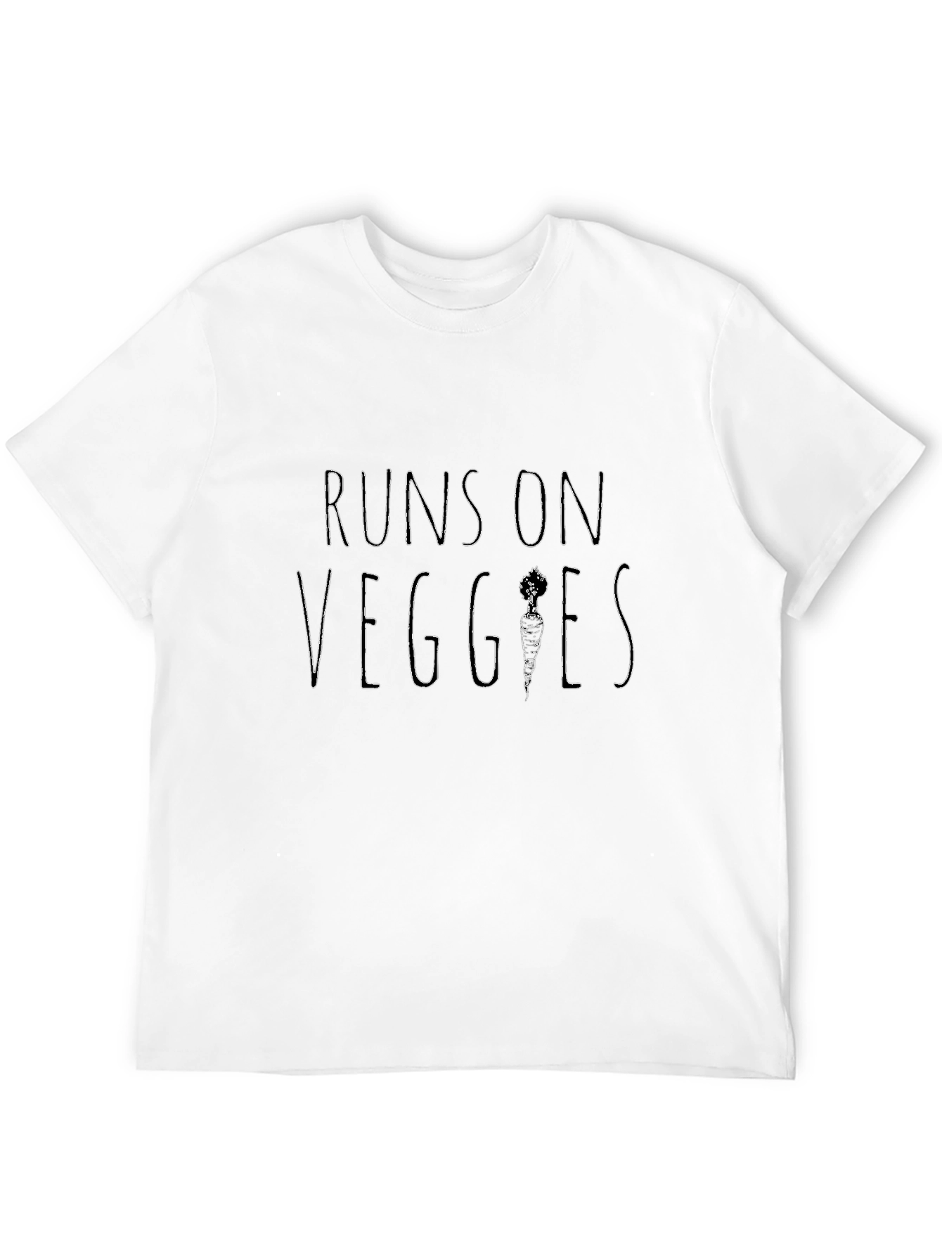 Runs on Veggies Black T-Shirt
