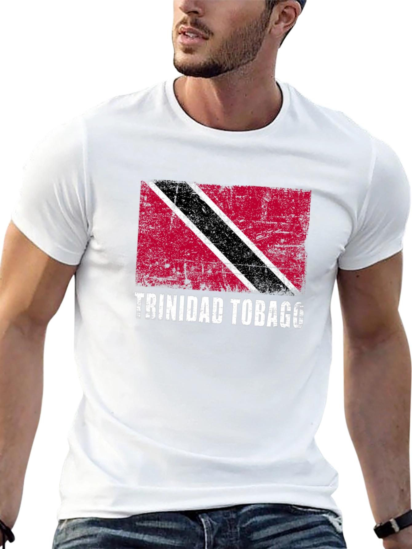 Trinidad & Tobago Flag Graphic Tee - Black