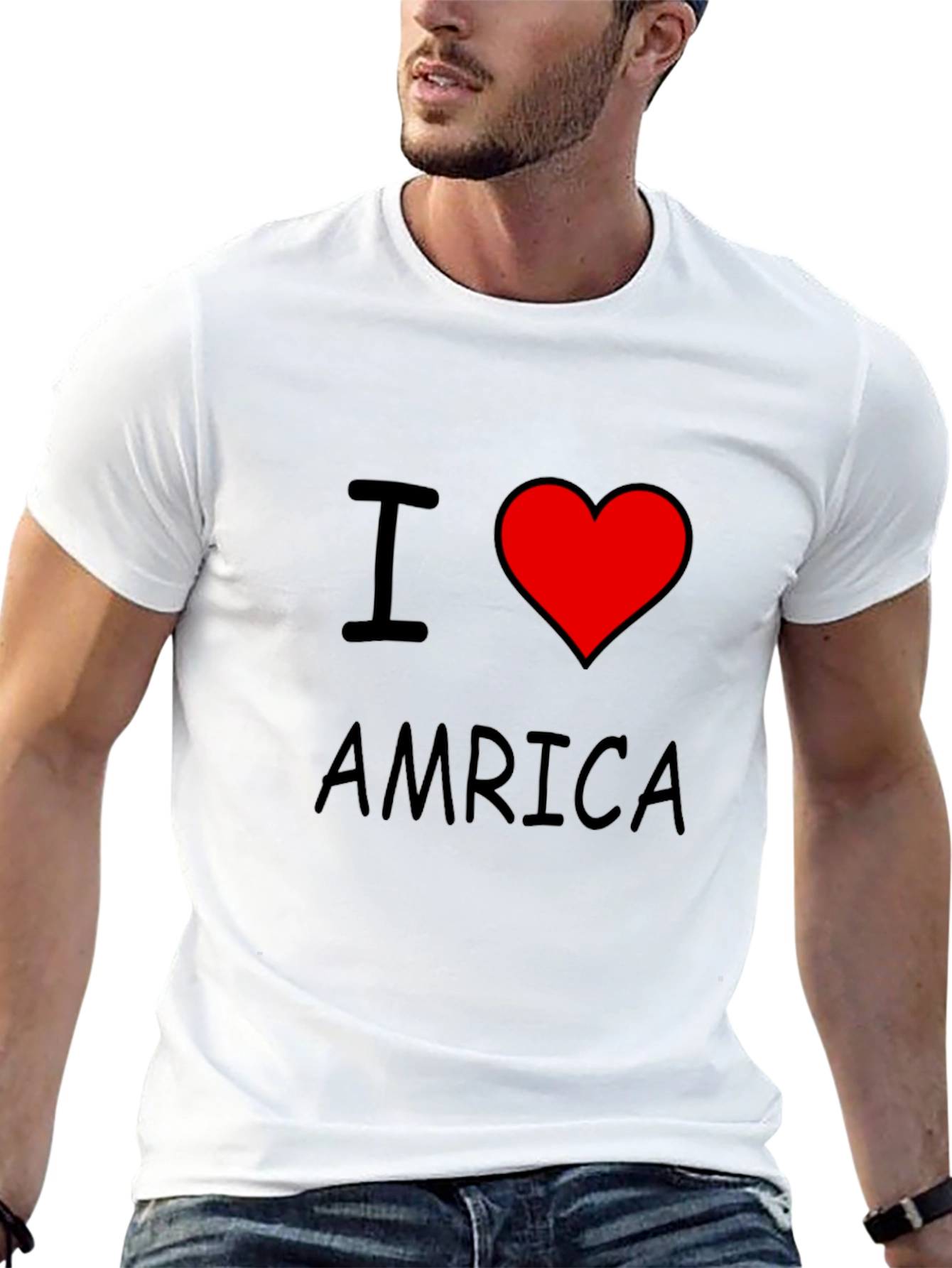 I Love America T-Shirt - Patriotic Graphic Tee