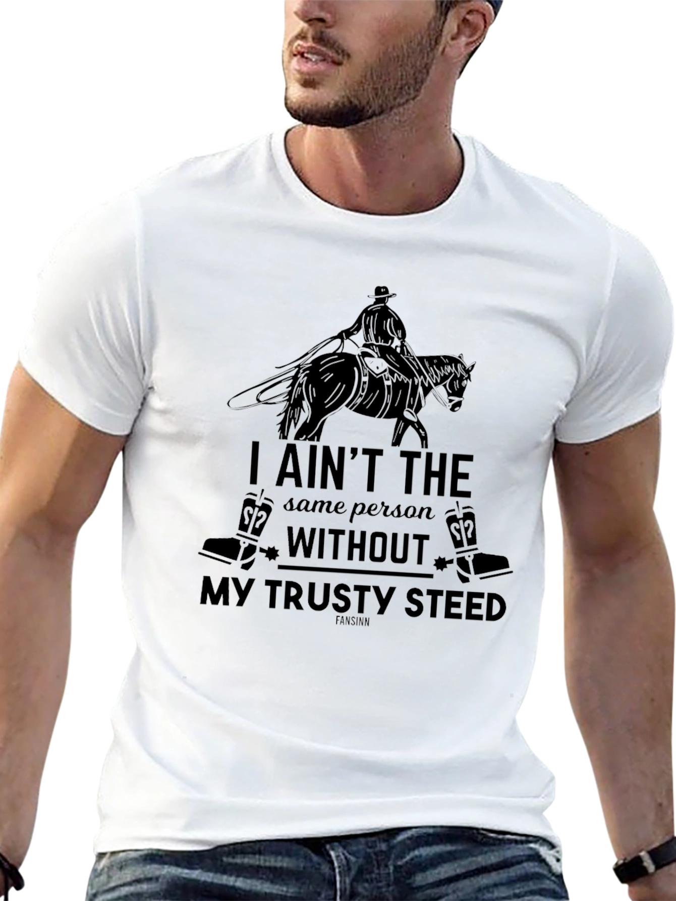 Cowboy & Horse Graphic T-Shirt