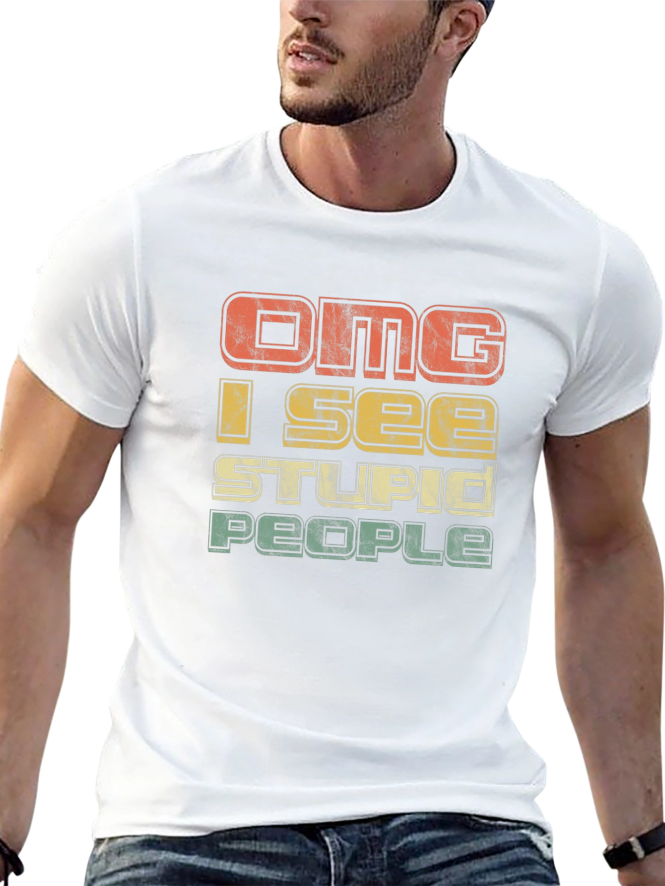 OMG I See Stupid People Graphic T-Shirt