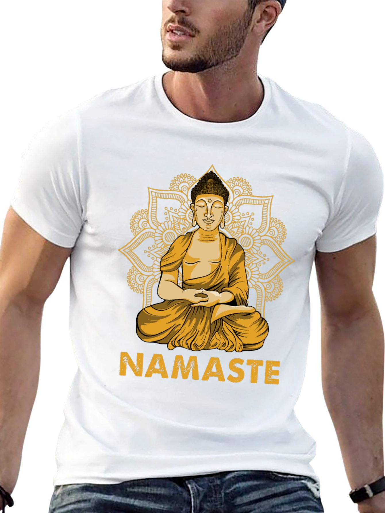 Buddha Namaste Graphic Tee - Spiritual Zen Shirt